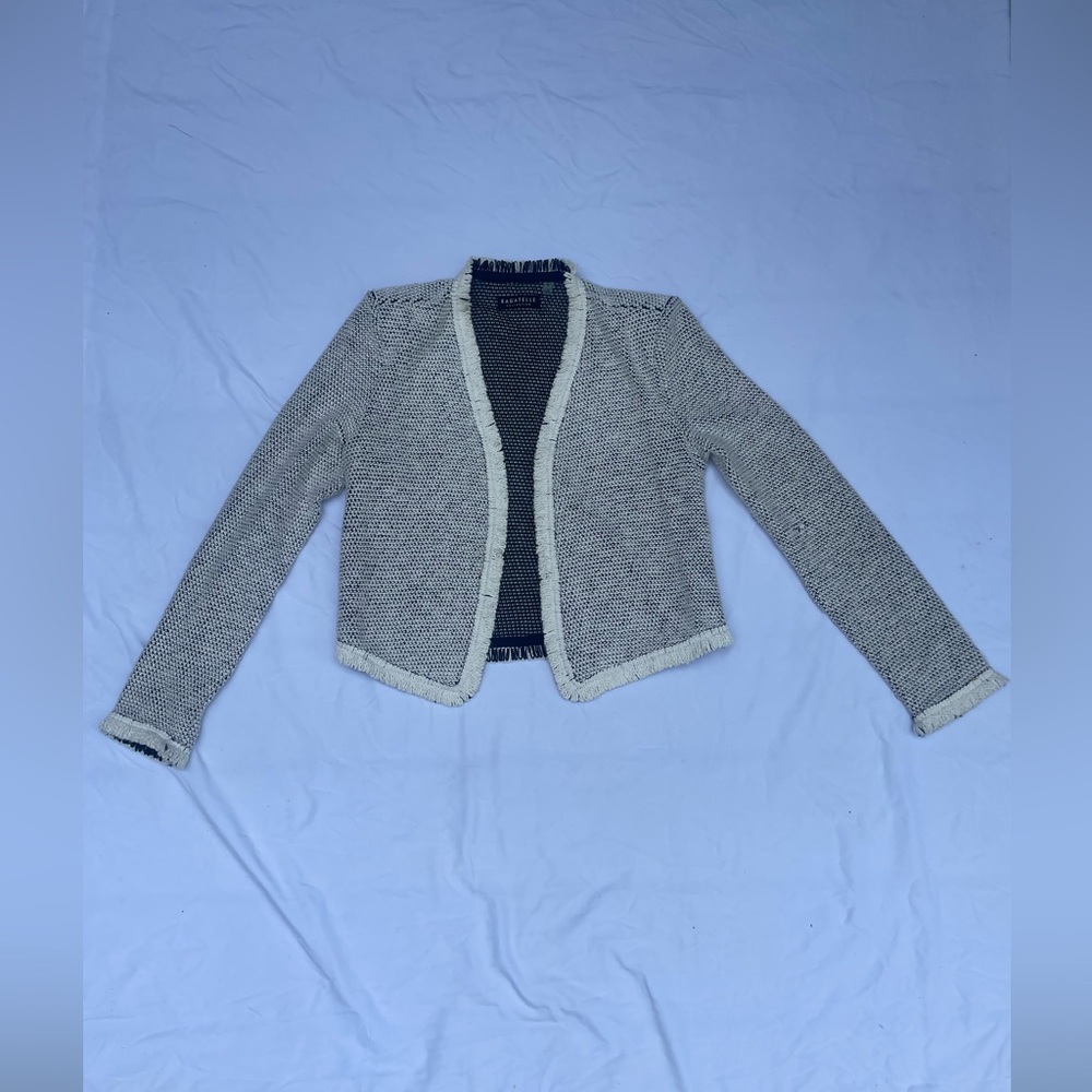 Bagatelle Collection Shoulder Pad Knit Cardigan